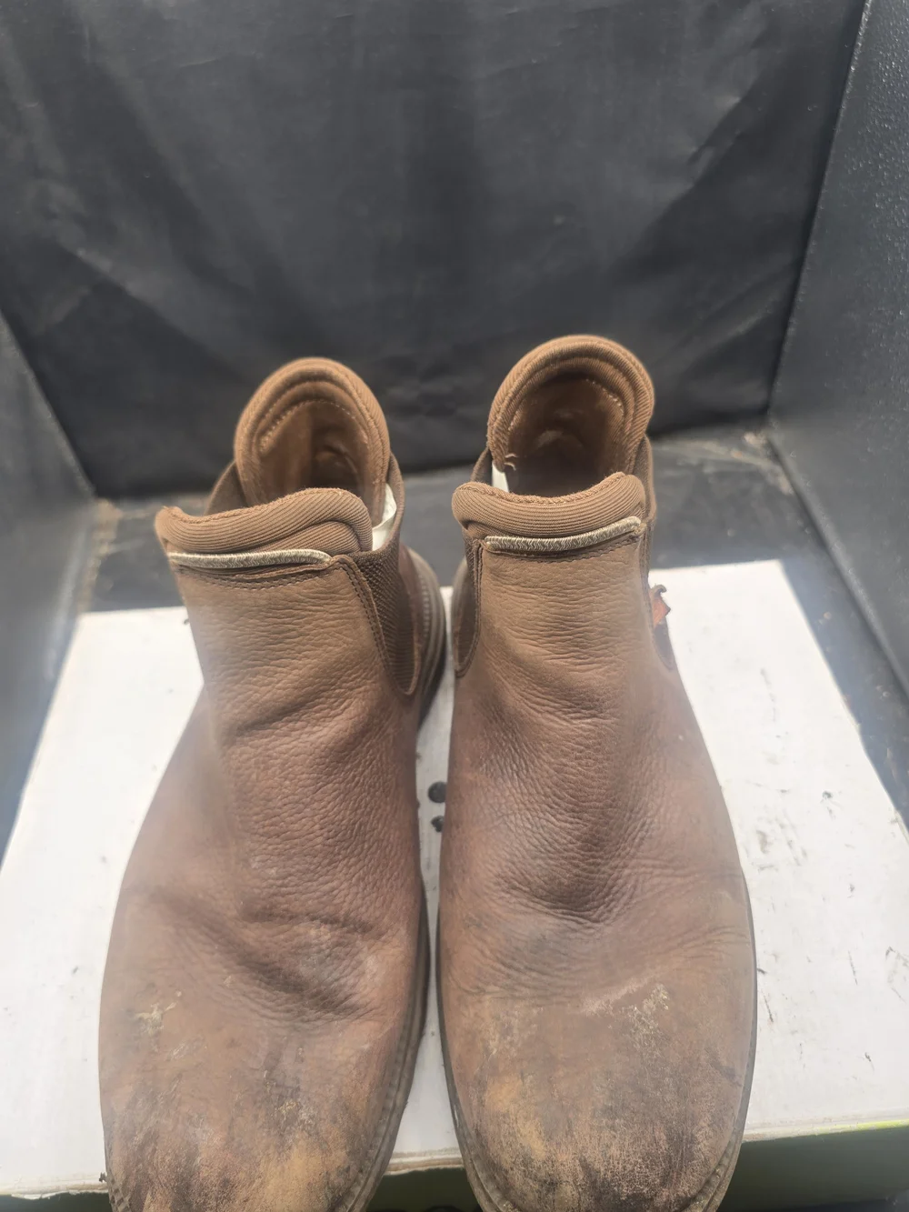 Hey Dude Men's Brown Leather Chukka Boots